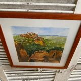 Ancienne peinture jean laville st germain roussillon + cadre bois