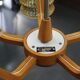 Mid Century Czech Wood Glass Chandelier, 1970s Restored