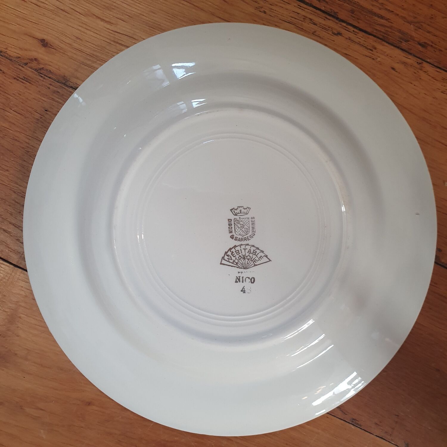 6 assiettes à dessert dorées - Digoin Sarreguemines