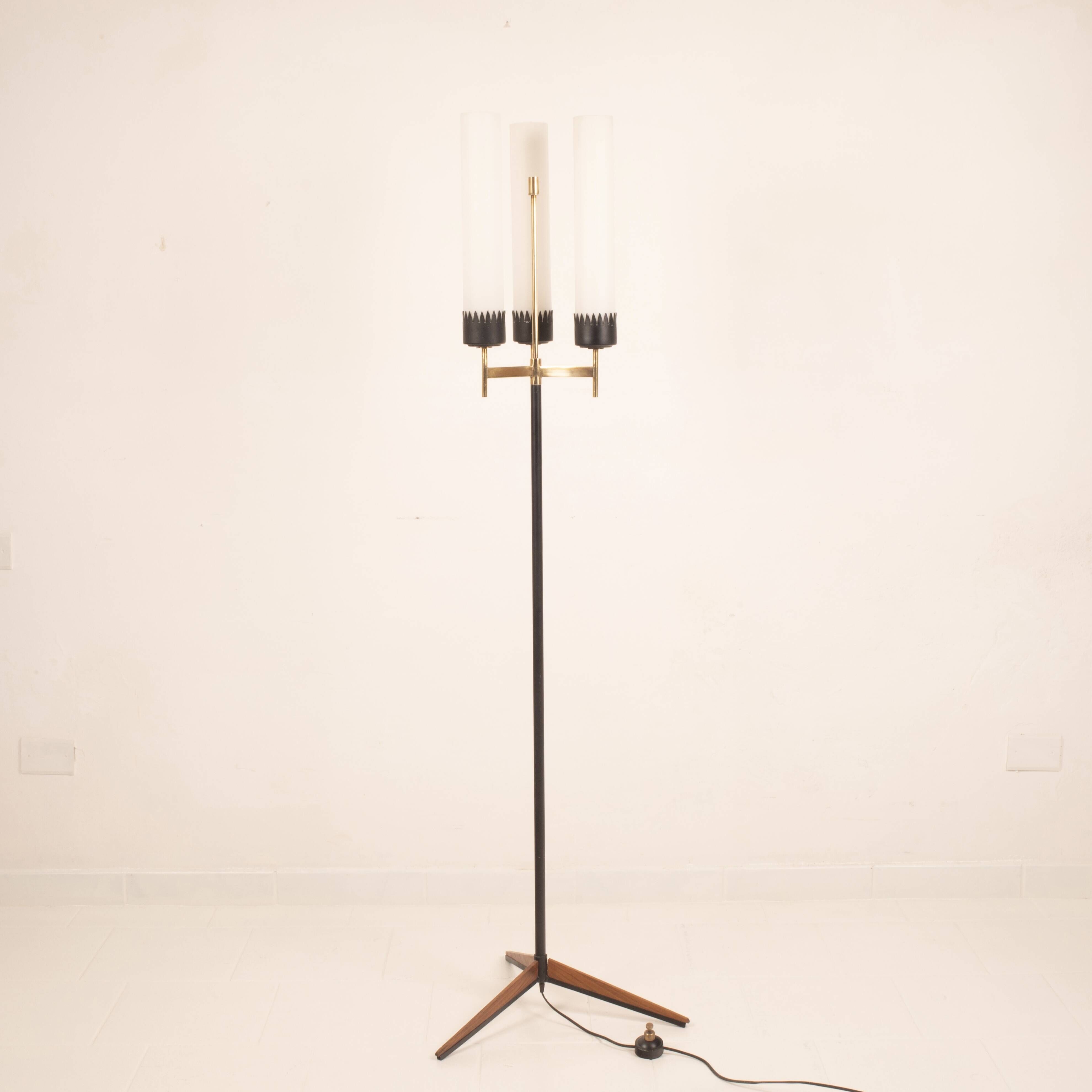 Three-Arm Floor Lamp by Stilnovo, 1950s