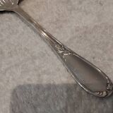 Silver-plated strawberry serving spoon, goldsmith Ercuis, laurels LXVI