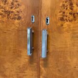 Cubist Art Deco wardrobe in heather wood, 1940s