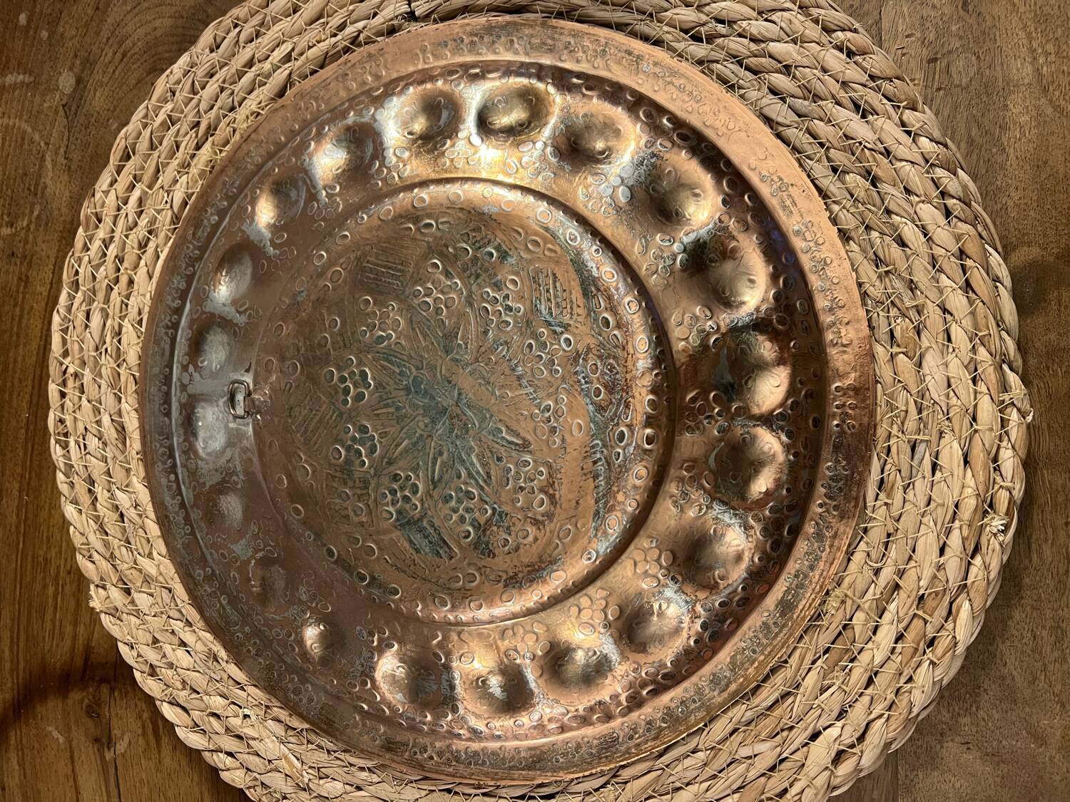 Hammered copper platter