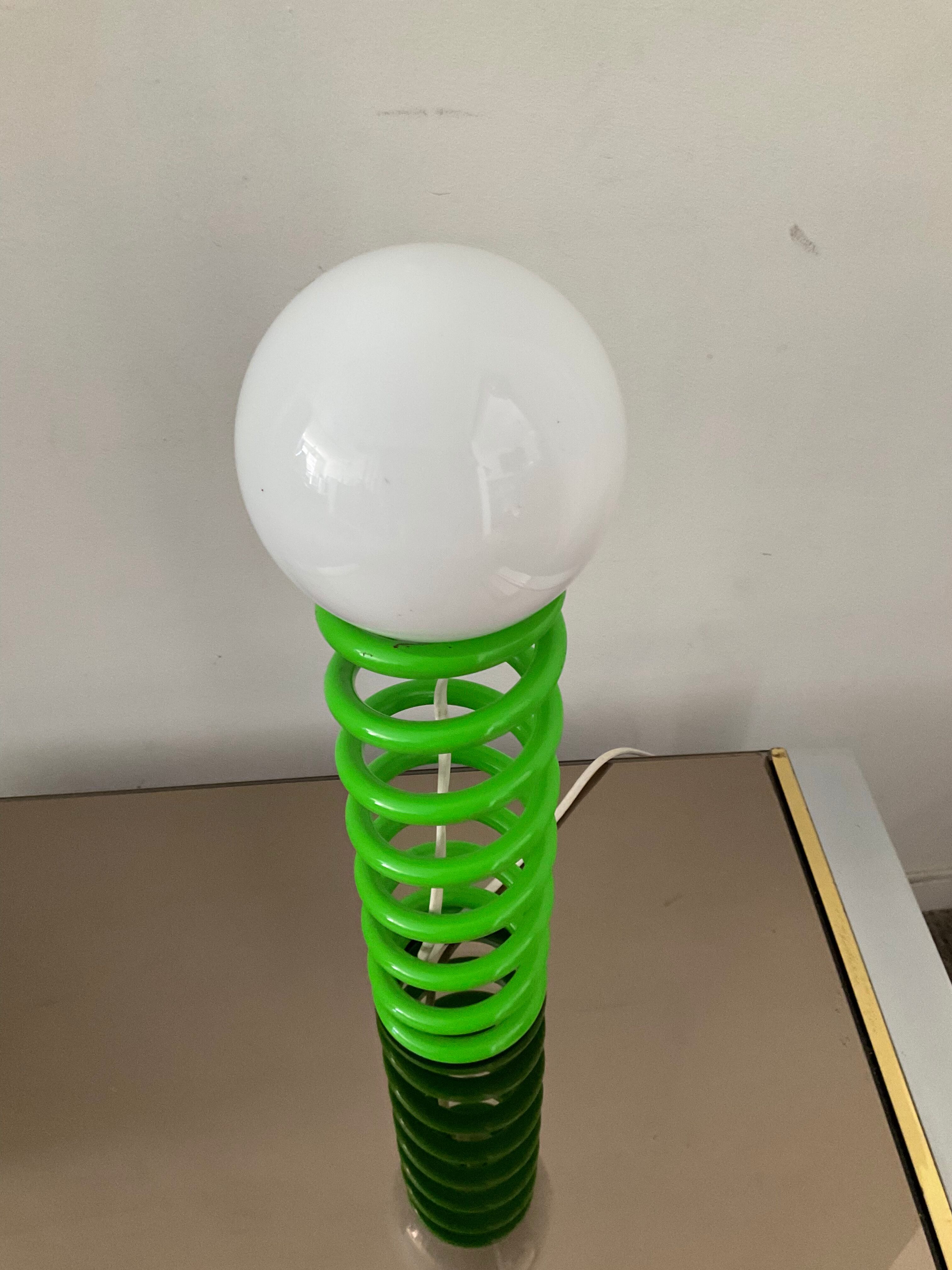 Vintage resort lamp in metal and opaline