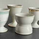 4 coquetiers céramique ancienne