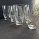 8 large cut crystal glasses