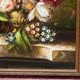 Nature morte signée avec des fleurs.