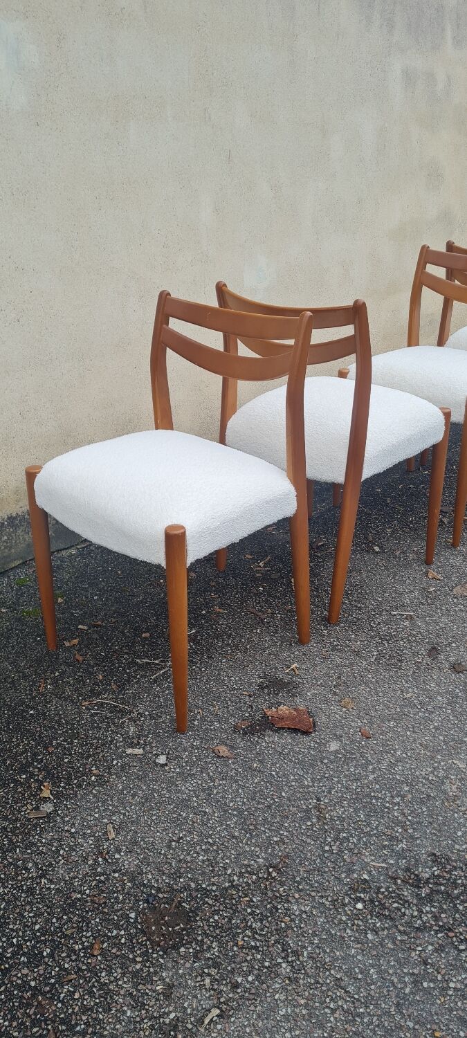 Set of 4 Scandinavian teak chairs