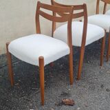 Set of 4 Scandinavian teak chairs