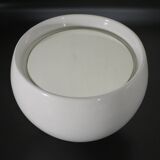 Space Age Ball Shaped Weighted White Ceramic Table Mirror