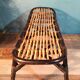 Banc rotin 2 places 1980s