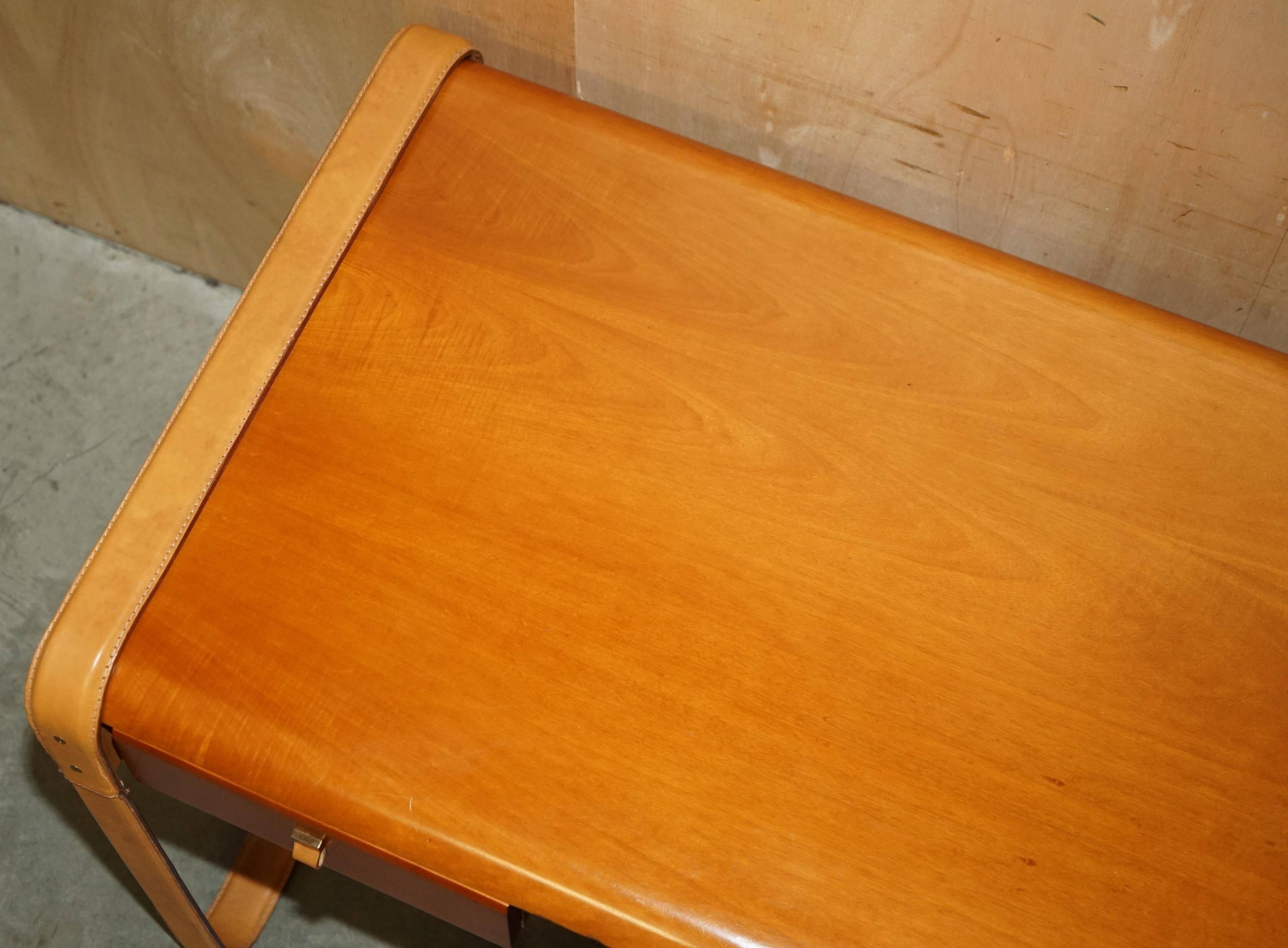 Desk signed by Ralph Lauren in leather and maple.
