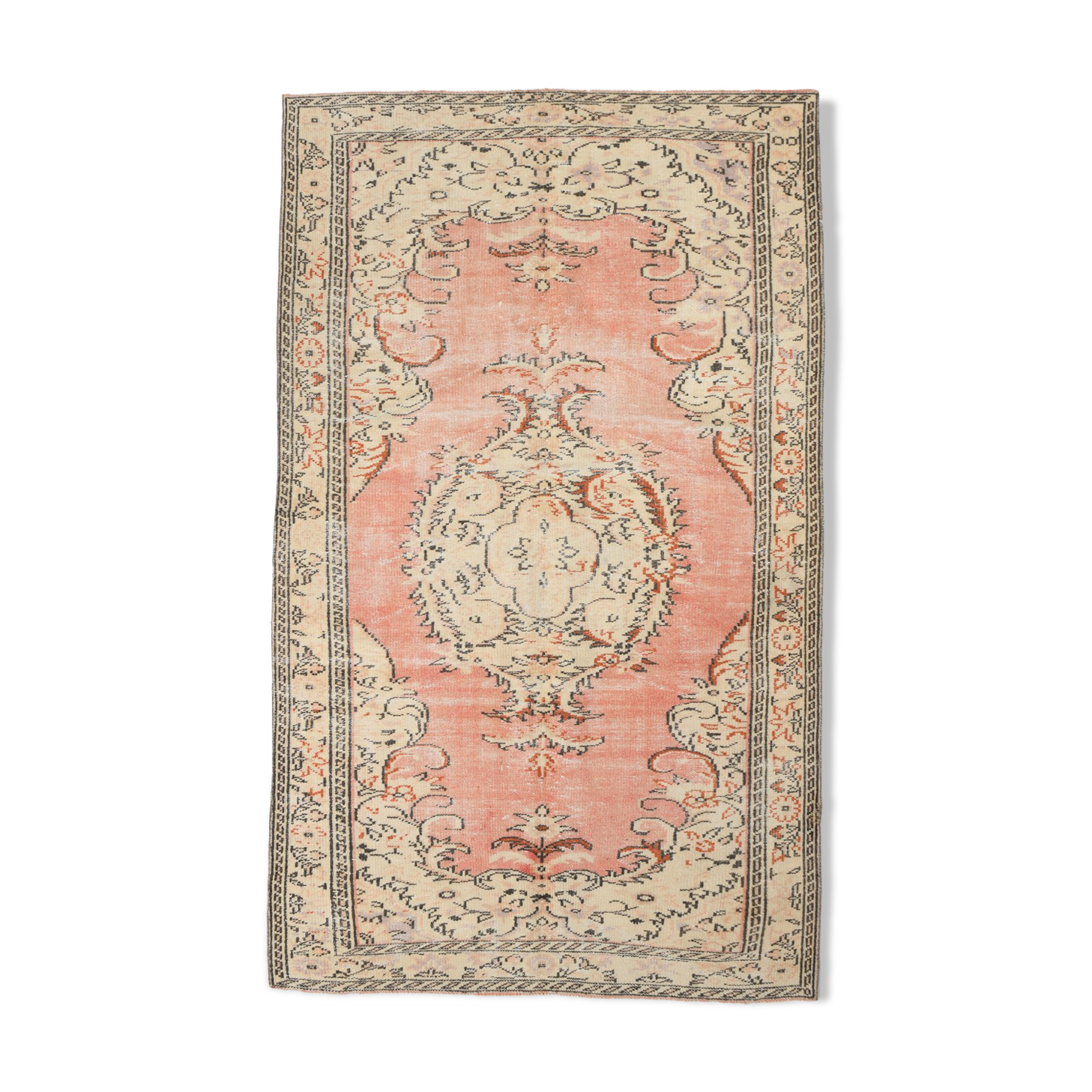 5x9 Madallion Pastel Vintage Rug, 263x160Cm