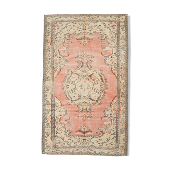 5x9 Madallion Pastel Vintage Rug, 263x160Cm