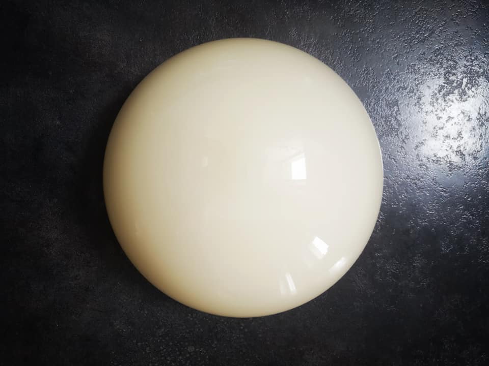 Abat day old ceiling lamp half globe ball opaline white vintage TBE Ø 20 cm