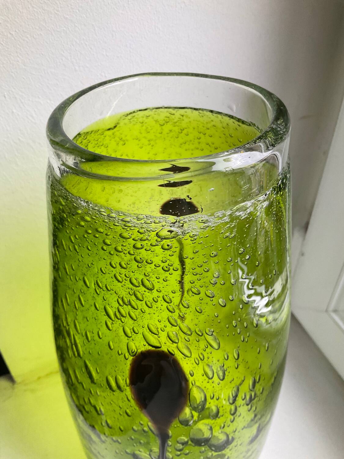 Vintage Murano vase in bubbled glass paste