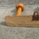 Bamboo style wooden coat holder 40s, 4 hooks