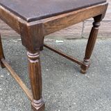 6 vintage chairs art deco 1940s oak and leather