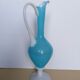 Blue opaline ewer or vase