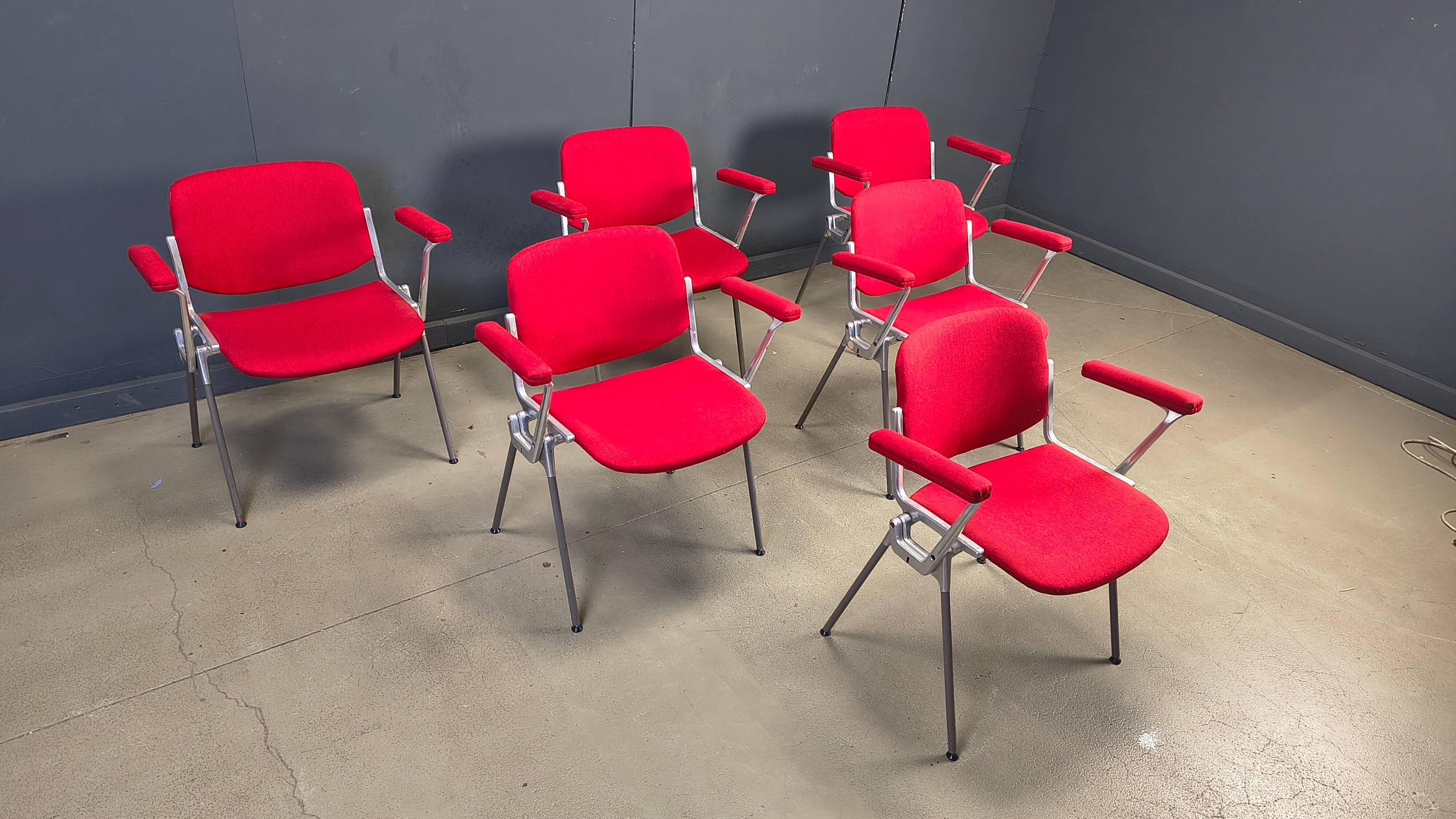 Chaises latérales vintage DSC 106 par Giancarlo Piretti pour Castelli, années 1970 - ensemble de 6