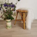 Vintage rattan side table/stool