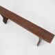 Mid-Century Rustic Bench in Brown Painted Wood, France, 1890s