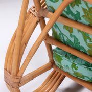 Vintage set of bamboo lounge armchairs and sofa with coffee table Paul Frankl, 1960s