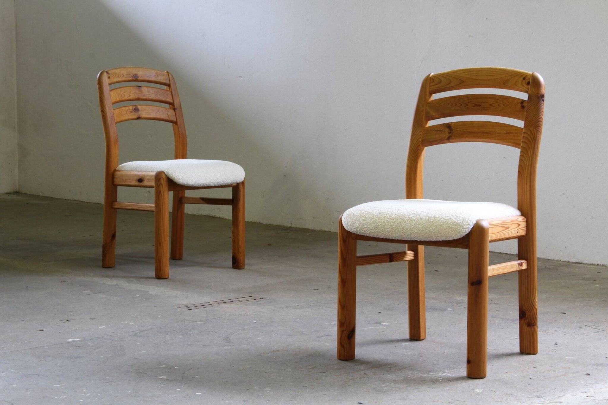 Vintage Danish pine dining chairs att. to Dyrlund, 1970s-1980s, set of 6