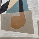 Gouache illustration on paper, glass frame