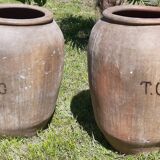 Pair of olive oil jars (or "tinajas"), Spain, 19th century