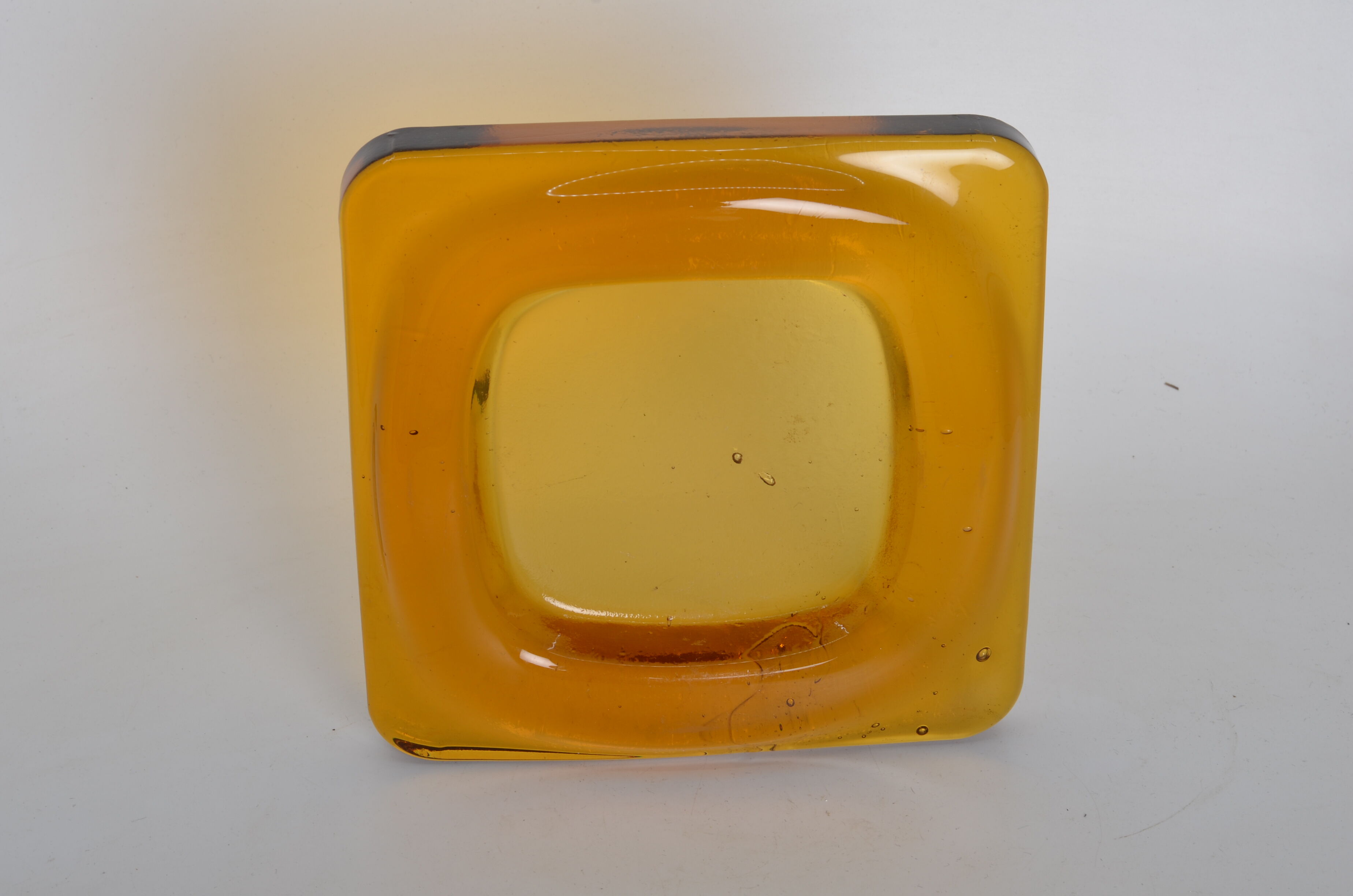 Empty amber glass pocket