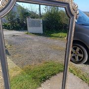Miroir ancien à fronton 168/88 cm
