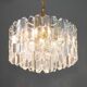 Superb brass and crystal glass light fixture Palazzo, Kalmar, Austria, 1970.
