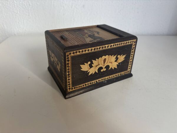 Porte-cigarettes vintage 1960 distributeur bois japon groom - 12 x 9 cm