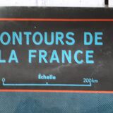 School poster mdi 1964 contours of france /relief and hydrography