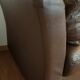 Brown leather sofa