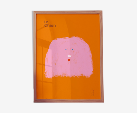 Affiche murale colorée chien pour enfant 50cm*70cm
