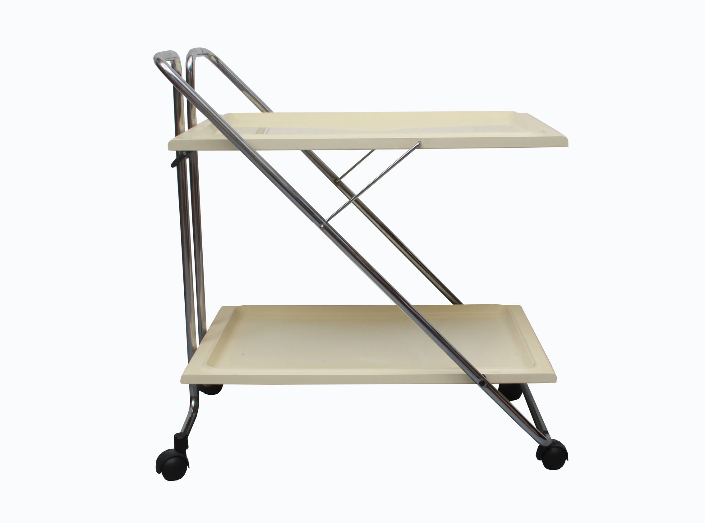 1970s trolley in chrome and plastic