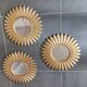 Sun mirror gilded wood frame / Diameter: 40 cm