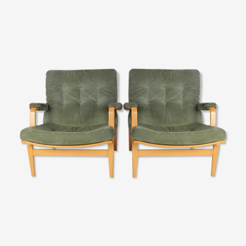 Paire de fauteuils par Bruno Mathssons Ingrid, Suède, années 1970