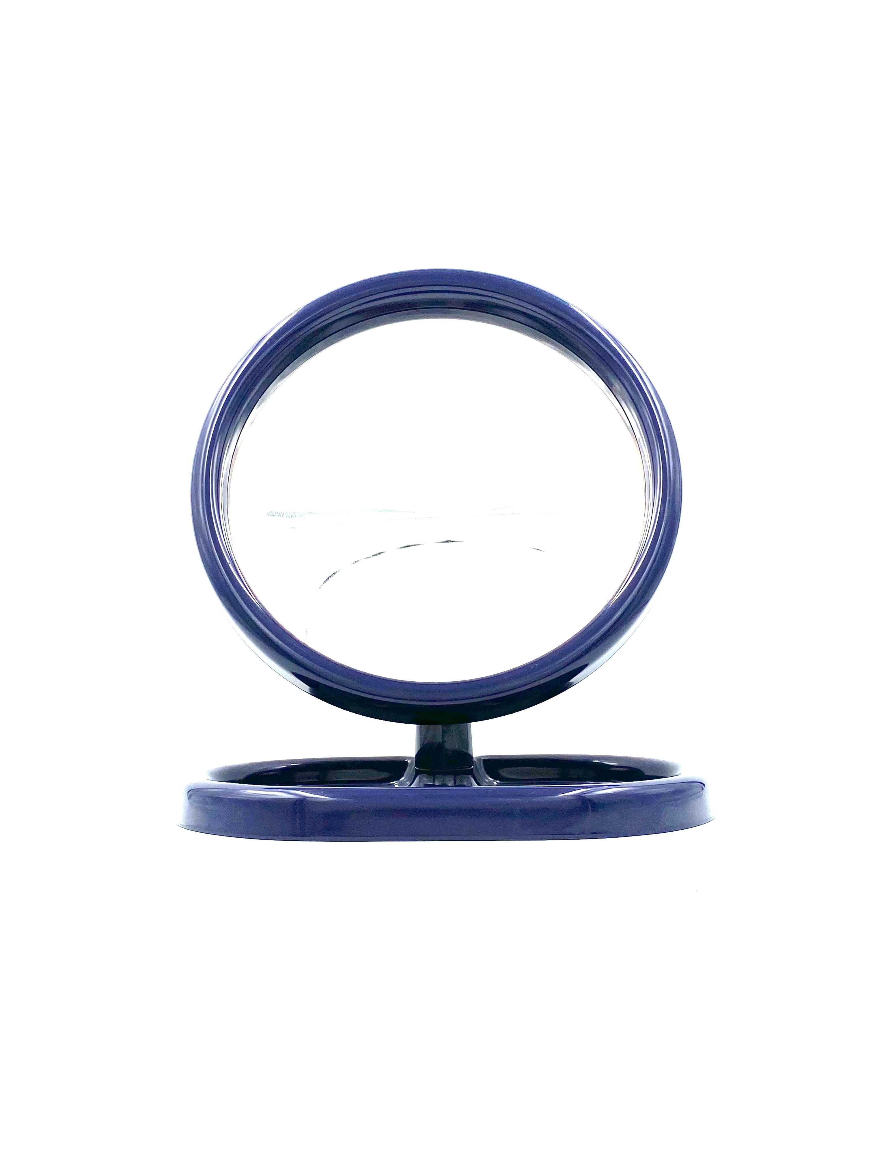 Olaf von Bohr, Blue Table Mirror, Gedy Italy, ca. 1970