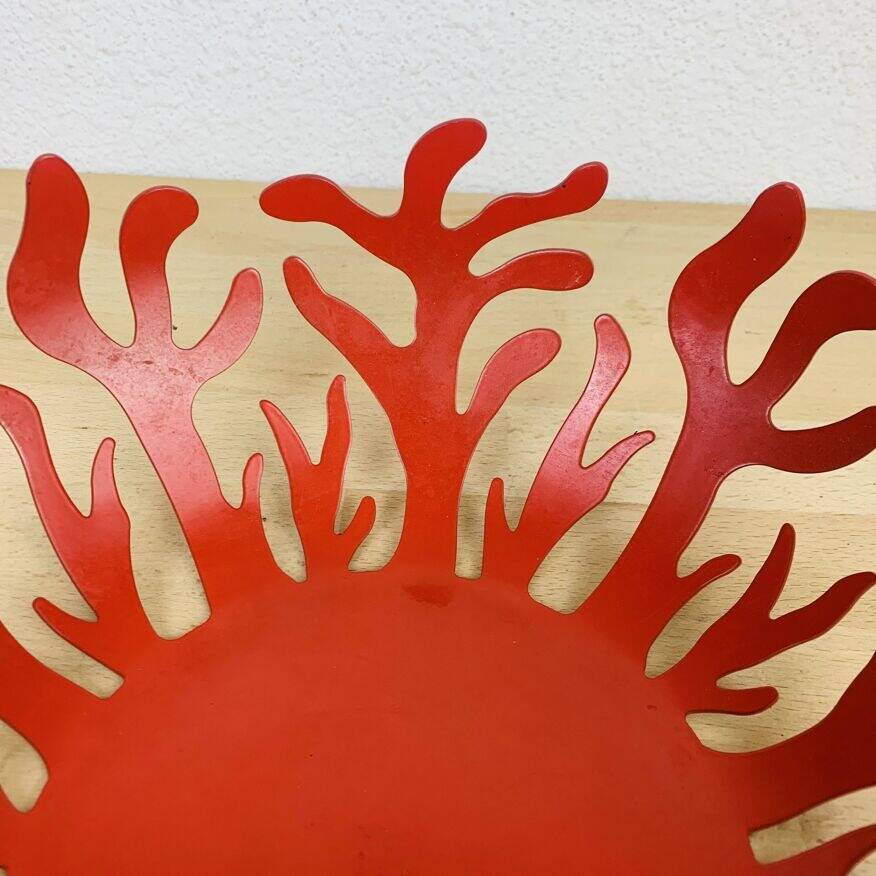 Alessi Mediterraneo red designer fruit bowl by Emma Silvestris 30 cm