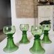 4 Roemer crystal glasses, 19th century