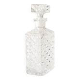 Rectangular crystal whiskey decanter