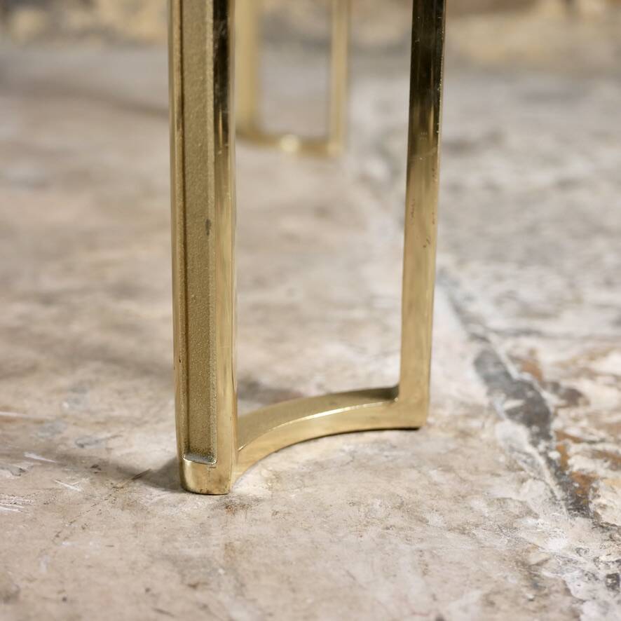 Brass and glass coffee table model T24 by Peter Ghyczy