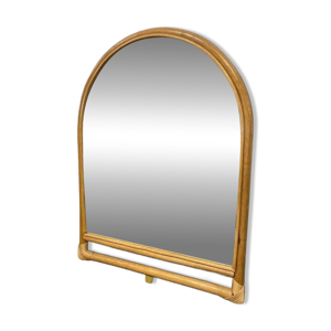 Miroir vintage en rotin