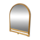 Miroir vintage en rotin courbé