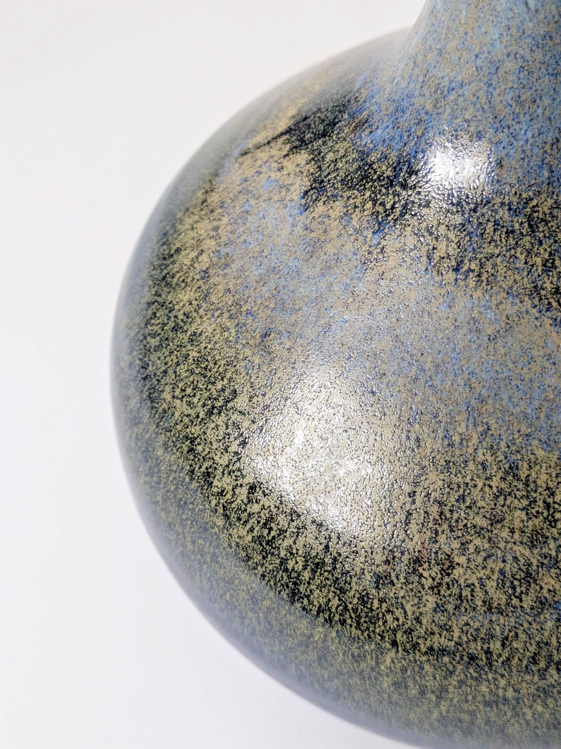 Vintage ceramic vase, balloon shape, Scandinavian style.