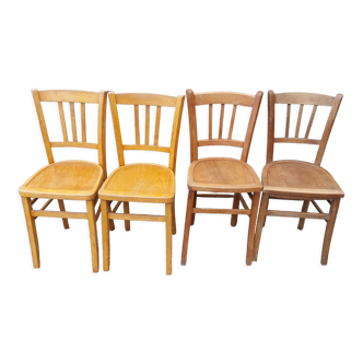 Lot 4 chaises Luterma bistrot vintage