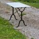 Godin bistro table in cast iron and white marble